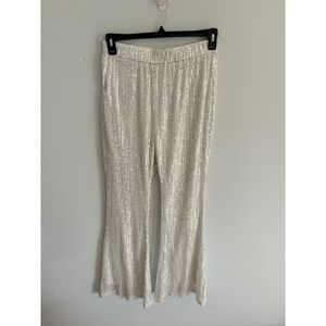 Shein Sequin Pants Party Sparkly Flared Leg‎ Festival Outfit Large